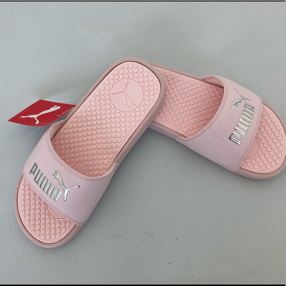 PUMA women’s Cool Cat pink slide sandals Size 6 - Picture 2 of 7